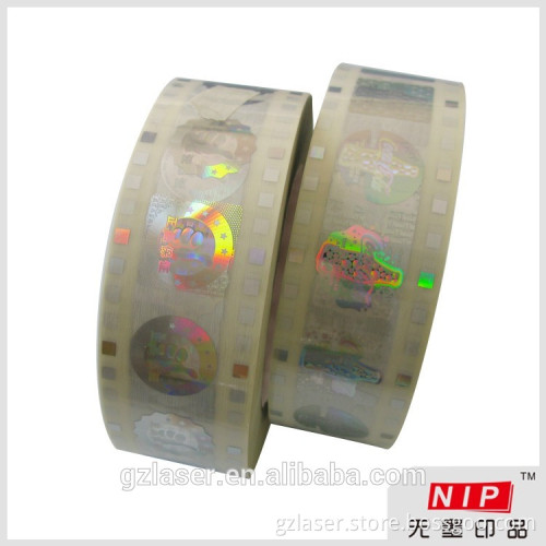 Designated position custom hologram stamp label for decuments protection